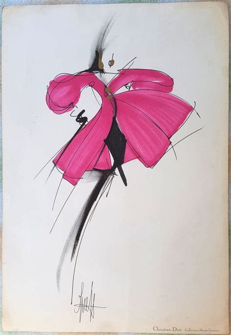 dior drawings|christian Dior original sketches.